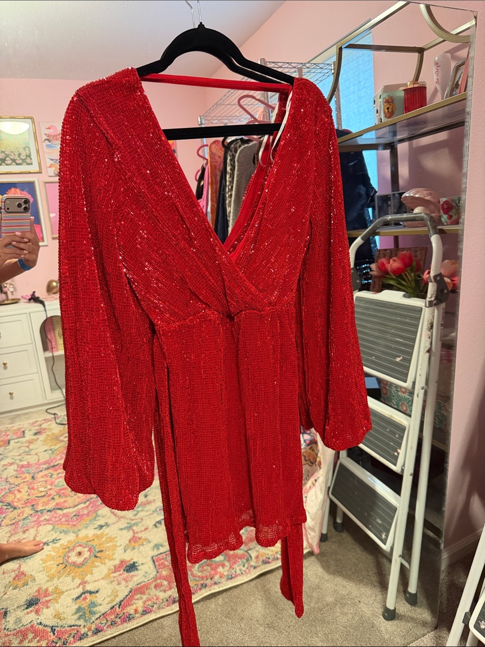 Hello Molly Red Sequin Dress